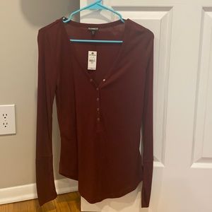 Express Henley Top - Size SMALL